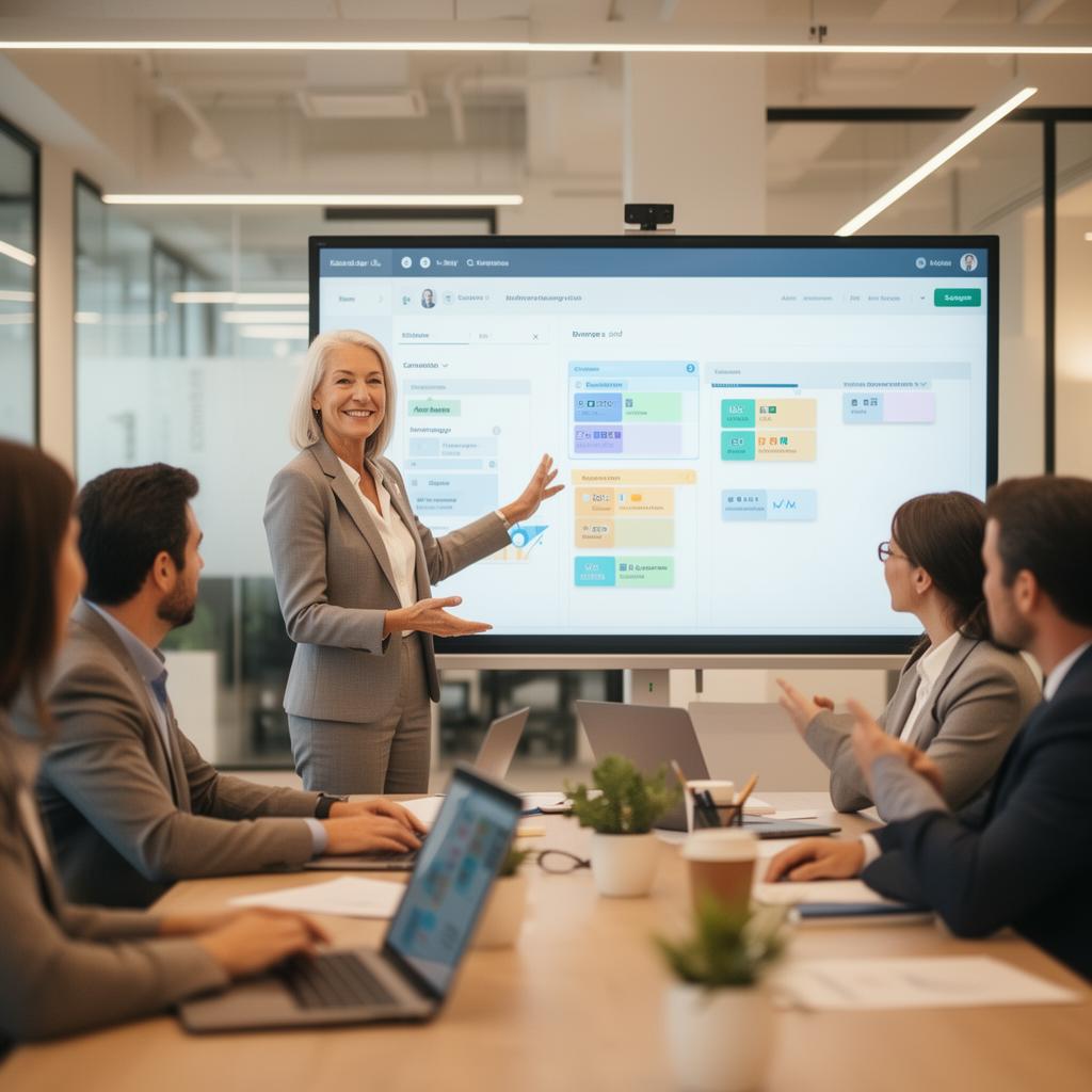 Senior project manager leading an AI-augmented planning session